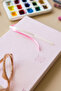 21X15 cm Hard Cover 80 Sheets 140 Gr. Sketch Book - Sketch Book - Pink - 3