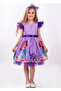 Mermaid Patterned Tulle Detailed Girl's Party Dress