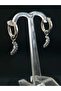 Half Sun Model Dangle Design Stylish Style Steel Hoop Earrings - 4