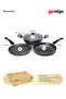 Impex Migo 4Piece Nonstick Granite Cookware Set–24cm-Kadai, Tawa,FryPan&GlassLid-5Layer Coating,FKTG - 7