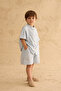 Patch Detail Shirt Set Blue - 7