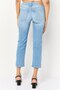 Women Regular Fit Mid Waist Rip Stretchable Denim, Blue - 4