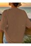Women's Brown Hot Dog Printed Oversize T-Shirt - 2