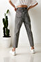 Smoked Lycra High Waist Mom Jean Jeans - 3