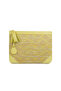 Clutch from Munch Series 13'' Laptop and Tablet Compatible Jacquard Leather Handbag - Lemon