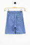 Blue Front Pocket Elastic Waist Girl's Jean Shorts Skirt 21122 - 5