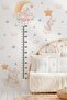 Cute Rabbits Stars and Flowers Themed Themed Height Measure Height Ruler Sticker Set Children - 2