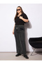Plus Size Straight Fit Jeans with Front Seam Detail - 2
