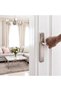 Room Door Handle 5 Sets Nickel Inox Mirrored Suitable for Right Left Interior Exterior Wood Pvc Metal Steel Gate Handle - 4