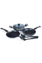 Nonstick Granite Cookware Set–6PiecePremium Induction with Fry Pan,Kadai,GlassLid&Spatulas-GreyMFKT6 - 7