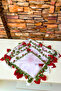 Handcrafted Writing Grape Embroidered Scarf Cheesecloth Dowry Holder - 3