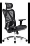 M57 Medium Back Ergonomic Mesh Chair With 3d Arm Rests And Lumbar Support - Black