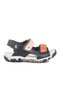Navy Blue Orange Velcro Boys Sports Sandals 173110 P