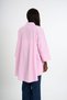 Plus Size Casual Striped Summer Shirt – Pink - 5