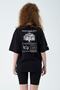 Escape To Nature Black Unisex Extra Oversize Short Sleeve T-shirt - 2