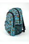 Unisex Black Patterned Backpack with Many Eyes - 2