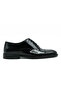 Genuine Leather Black Oxford Men's Shoes with Laces - K039