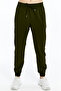 Women's Khaki Loose Fit Summer Jogger Sweatpants with Elastic Cuffs, Parachute Fabric Pants with Hidden Zipper Pockets - 5