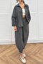 Women's Anthracite Oversize Shirt Shalwar Pants Trousers Suit 50957