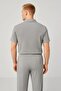 Men's Half Zipper Ottoman Tracksuit Suit Bottom Top - 3