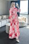 Patterned Hijab Dress Salmon 526-1 - 5