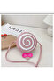 Lollipop Candy Model Leather Girl Child Baby Wallet Shoulder Side Bag Dimensions 12X12Cm - 3