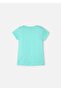 Girl's Printed T-Shirt Turquoise 3014 - 3