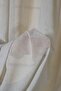 Premium Quality Natural Linen Look Ironing Thick Gray Tulle Curtain 1/2 Pleated Folded - 5
