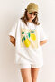 Women's Ecru Lemon Printed Comfortable Fit T-Shirt Tsh-19000927 - 4