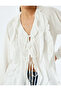 White Ruffled Blouse For Women - 5