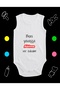 Cotton Let Me Gently Give You Abime Let's See Printed Combed Cotton Baby Bodysuit with Snap Fasteners Badi Zıbın Byabvb115