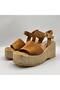 Exclusive Agatha Tan Suede Wedge Heel Sandals |   Summer Comfortable and Stylish Women's Sandals - 8