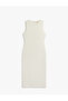 Sleeveless crew neck midi pencil dress. - 3