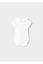 Baby Girl Ruffle Collar Bodysuit Badi White 1757 - 2