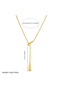 Drop Women's Necklace 316 Stainless Steel Gold Color - 4