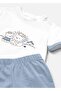 Baby Boy 4-Piece T-Shirt Shorts Set Blue-White 1610 - 5