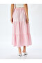 Layered high rise maxi viscose skirt. - 4