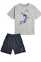 Set of 2 Printed Girls' Cotton Shorts Tshirt Suit Volleyball 5 6 7 8 9 10 11 12 13 14 Years Old T-Shirt