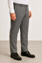 Baba Men's Gray Classic Cut Plus Size Fabric Trousers - 2