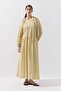 Ribbed Cotton Voile Butter Yellow Dress - 6