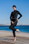 Rukomayo Black 3-Piece Swimmer Model Water Repellent and Quick Drying Fabric Suit Swimsuit