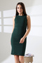 Green Basic Slim Fit Dress - 3