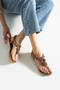Women's Ethnic Stone Detailed Orthopedic Sole Comfortable Summer Sandals - 3