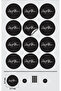 Sticker Kuşe Bon Appetit Round Cut Black (3,7X3,7Cm) 108 Pieces