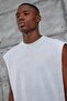 Men's T-Shirt Washed Los Angeles Athlete Gray Oversize Crew Neck Thick Cotton Fabric - 2