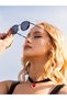 Geometric Design Black Frame Black Glass Unisex Sunglasses Ce Certified Uv400 Protected - 5