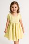 100% Cotton Collar Button Closure Polka Dot Baby Girl Dress - Pink - Blue - Yellow