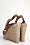 Tan Wedge Heel Sandals - 3