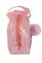 Transparent Pink Luck Embroidered Hand Beach Bag Cn0024 - 3