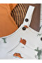 Dinosaur Printed Safari Hat with Snap Fastener on Shoulder Badi Summer Salopet Baby Boy Set - 4